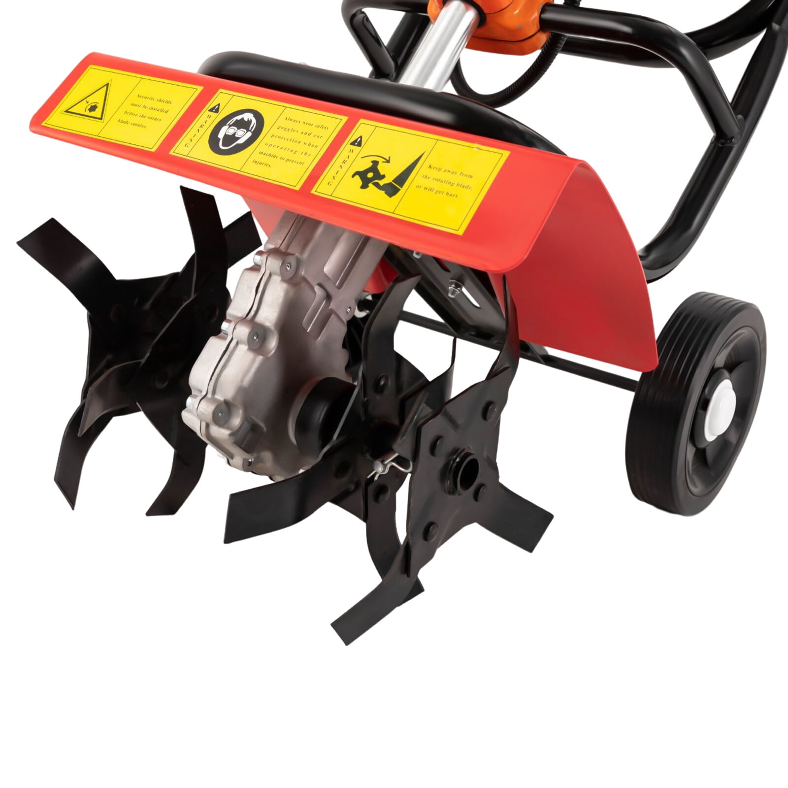 FOGGBET Commercial 52cc Heavy Duty Tiller Gas Powered Tiller Soil Cultivator 2 Stroke