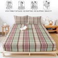 thumbnail image 5 of Twin XL Size Fitted Sheet Set - Buffalo Plaid 2 Piece Bedding Sets 16" Deep Pocket Fitted Sheet with 1 Pillowcases, Farmhouse Red Green Beige Check Gingham Brushed Microfiber Hotel Luxury Bed Sheets, 5 of 9