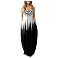 thumbnail image 2 of SMihono Robe Maxi Bohème d'Été pour Femmes Grande Taille Robe d'Été Décontractée pour Femmes à Manches Ajourées Unie Imprimée Robe Maxi Décontractée de Plage Longue Robe Évasée de Plage, 2 of 4