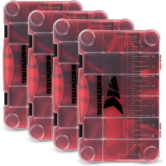KastKing Tackle Box, Plastic Tackle Trays, 4 Packs Lure Boxes Terminal Tackle -Bait Vault