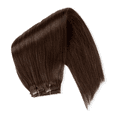 thumbnail image 3 of Satin Strands 18 Inch Brown Seamless Clip in Hair Extensions, 100% Human Hair, Add Length and Volume, 3 of 7