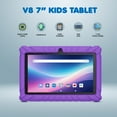 thumbnail image 3 of Contixo 7" Kids Tablet 2025 Model with Epic! & Lingokids, Educational Android Tablet for Kids 3-12, 32GB, Parental Controls, Kid-Proof Case – Purple, 3 of 7