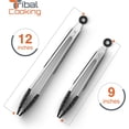 thumbnail image 3 of Kitchen Tongs with Silicone Tips - Stainless Steel tongs for cooking - 9" and 12" Tongs With Silicone Rubber Non Slip Grips, Heat Resistant Metal Tongs., 3 of 4