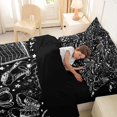 thumbnail image 4 of Erosebridal Soccer Print Twin Bedding Sets 7-Piece for Boys Girls,Sport Football Bedding Comforter Set for Kids Teens,Black Reversible,Lightweight Room Decor, 4 of 6