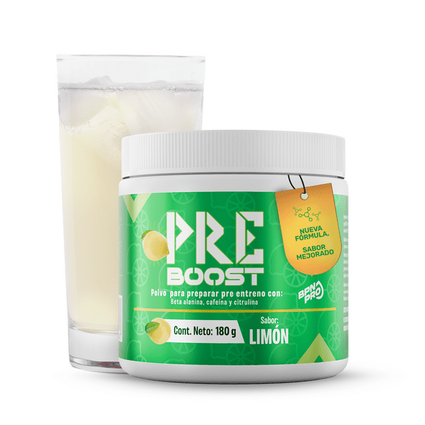 Pre Entreno Pre Boost Sabor Limón BPN PRO • 30 Porciones • Cafeína, Beta-Alanina, L-Arginina• Energía, Resistencia, Pre Entrenamiento y Enfoque Deportivo