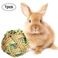 thumbnail image 1 of AIHOME Rabbit Chew Ball Chewable Teething Toys Timothy Grass Chew Ball Small Animal Activity Play Chew Toys for Bunny Rabbits Hamster Guinea Pigs, 1 of 9