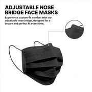 MagiCare Protective Black Face Masks - Breathable Face Mask for Adults - 200ct