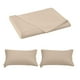 thumbnail image 2 of Láminas De Fibra Juego de sábanas de poliéster de 3 piezas con 2 fundas de almohada, 150x230 cm, color liso, lavables, para colchón estándar (caqui). Rkxzt, 2 of 9