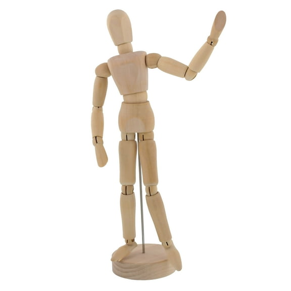US Art Supply 8" Female Manikin Wooden Art Mannequin Figure