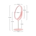 thumbnail image 3 of 8inch Double-sided Flat Makeup Mirrors Desktop Oval Small Portable Dressing Pink Princess Mirror Personalize Mirror ,Widely Use, 3 of 7