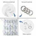thumbnail image 5 of Blue Flower Waterproof Fabric Shower Curtain,Sage Green Eucalyptus Leaf Farmhouse Country Waterproof Fabric Shower Curtain for Bathroom Curtains Bathtubs Shower Curtains with 12 Hooks Small 36x78in, 5 of 8
