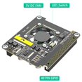 thumbnail image 5 of Módulo de Fuente de Alimentación Ethernet POE para 5 con Luz RGB de Ventilador Adaptador 802.3af/At M.2 NVME A Pcie, 5 of 5
