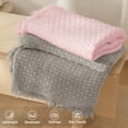 thumbnail image 4 of Exclusivo Mezcla Knitted Throw Blanket with Fringes for Couch, Soft and Warm Textured Throw for All Season, Lightweight Breathable Room Decor, Pink, 50”x60”, 4 of 8