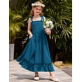 thumbnail image 4 of Arshiner Girls Summer Dress Boho Beach Casual Smocked Maxi Dresses, 4 of 6