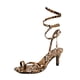thumbnail image 2 of Zapatos de mujer, tacones de aguja de verano, exquisito estilo romano informal, sandalias sexys con correa en el tobillo, chanclas serpentinas para vacaciones en la playa Wmkox8yii hfjk2756, 2 of 8