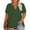 Green, variant on Laipiong Women Plus Size Tops 2026 Trendy Button Up V-Neck Short Sleeved Pullover Tee Shirts Dressy Casual Classic Fit Workout Clothes