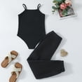 thumbnail image 2 of Zpanxa Ensembles pour Tout-Petites Filles Camisole Sans Manches à Col Rond et Ensemble Pantalon Long 10 Ans, 2 of 3
