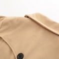 thumbnail image 5 of Herrnalise Women's Double Breasted Pea Coat Winter Mid-Long Trench Coat with Belt Khaki,M, 5 of 9