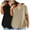 Khaki2, variant on HAiming 2PC Womens Plus Size V Neck T Shirts Solid Color Short Sleeve Summer Tops Dressy Casual Loose Blouses