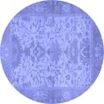 thumbnail image 1 of Ahgly Company Machine Washable Indoor Round Oriental Blue Traditional Area Rugs, 5' Round, 1 of 4