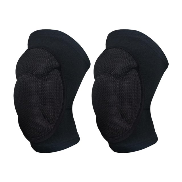 Rodilleras, rodilleras, soporte, amortiguadores, rodilleras, equipo de protección para correr, fútbol, baile, fútbol y voleibol. Negro S