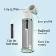 Brita Premium Stainless Steel Leak Proof Filtered Water Bottle, Glacier