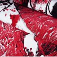 thumbnail image 4 of Ladole Rugs Poppy Floral Pattern Contemporary Indoor Area Rug Carpet in Red Black, 5x8 (5'3" x 7'6", 160cm x 230cm), 4 of 5