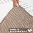 thumbnail image 6 of Superior Inaya Striped Shag Washable Bath Rug, Set of 2, Large, White/Gray, 6 of 11