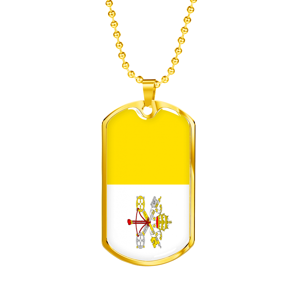 Vatican Flag Necklace Stainless Steel 