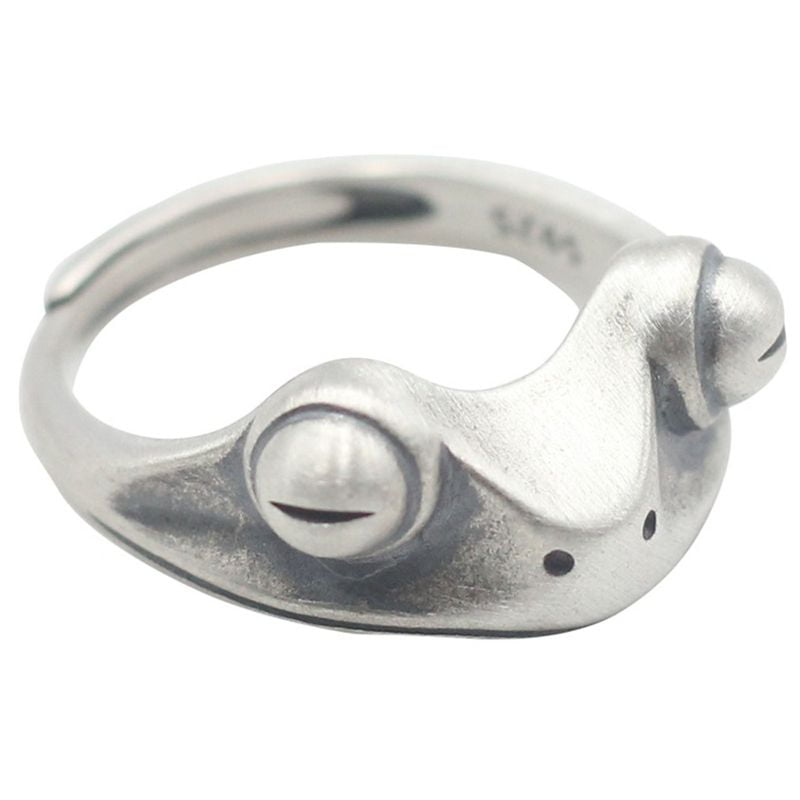 Sterling Frog Ring Adjustable