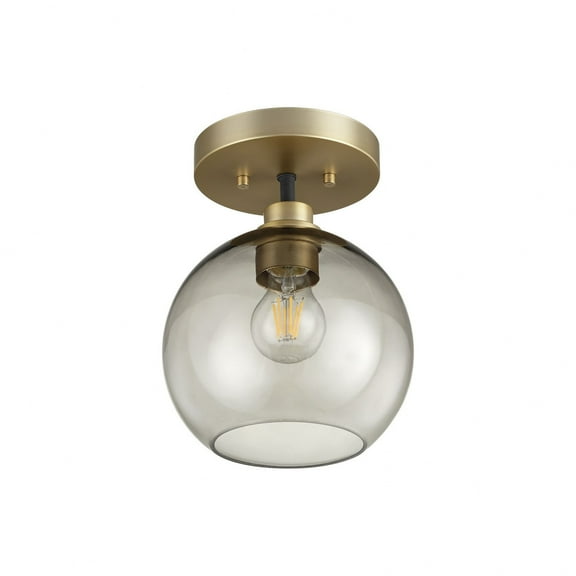 372-1-6980-Quorum Lighting-Clarion - 1 Light Flush Mount-10 Inches Tall and 8 Inches Wide-Aged Brass Finish