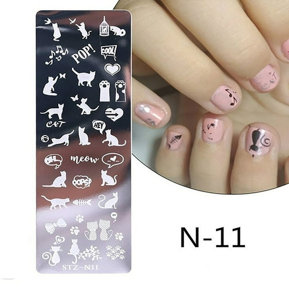 Biplut Double-Sided Head Stamper Polishing Painting Drawing Manicure Nail Art Pen Tool or Plate Mold (1pc Plate Mold Style 15)