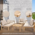 thumbnail image 2 of Sunnydaze Edisto 4-Piece Patio Conversation Set - Light Brown, 2 of 10
