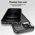 thumbnail image 4 of Dteck Rugged Case For iPhone 12 6.1" / 12 Pro 6.1" (2020) with Front Tempered Screen Protector, Shockproof Armor TPU Soft Back Protective Cover, Black, 4 of 7