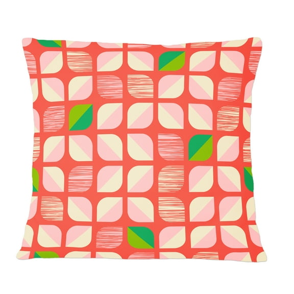 Designart Abstract Retro Geometric Pattern VIII' Mid-Century Modern Throw Pillow - 12x20
