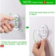 thumbnail image 5 of LUXEAR Suction Cup Hooks, Strong Clear Heavy Duty Vacuum Shower Hooks, Removable Reusable Waterproof Suction Cups for Windows Kitchen Bathroom Christmas Garland Decorations - 2 Pack, 5 of 11