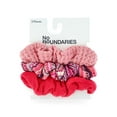 thumbnail image 2 of No Boundaries Women’s Crochet Hair Tie Scrunchie Set, 3-Piece, Pink, 2 of 4