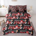 thumbnail image 1 of Fire Truck Queen Size Comforter Set - Bedding Set Queen 7 Pieces,Red Fire Fighting Vehicle Bed in a Bag Rescue Car Fire Engine Bed Set with Comforter,Sheets,Pillowcases & Shams, 1 of 5