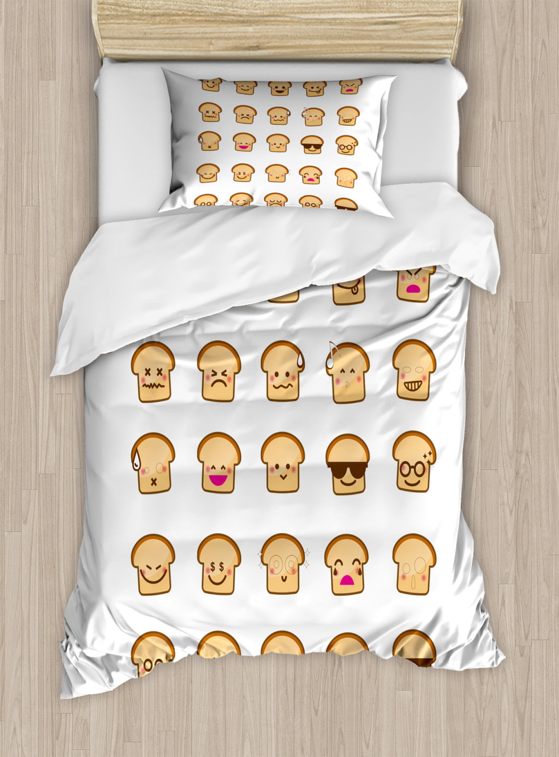 Luxury ICON Print Duvet Cover Bed Set with Pillow Cases Emoji Single Double King 