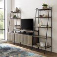 thumbnail image 1 of 3-Piece Ladder Shelf Storage Entertainment Wall - Grey Wash, 1 of 1