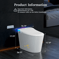 thumbnail image 2 of Vipbear Smart Toilet with Bidet Built in, Bidet Toilet with Heated Seat and Night Light, Modern Tankless Toilet for Bathroom, One Piece Toilets with Auto Soft Close, Deodorization, Dryer, Foot Sensor, 2 of 8