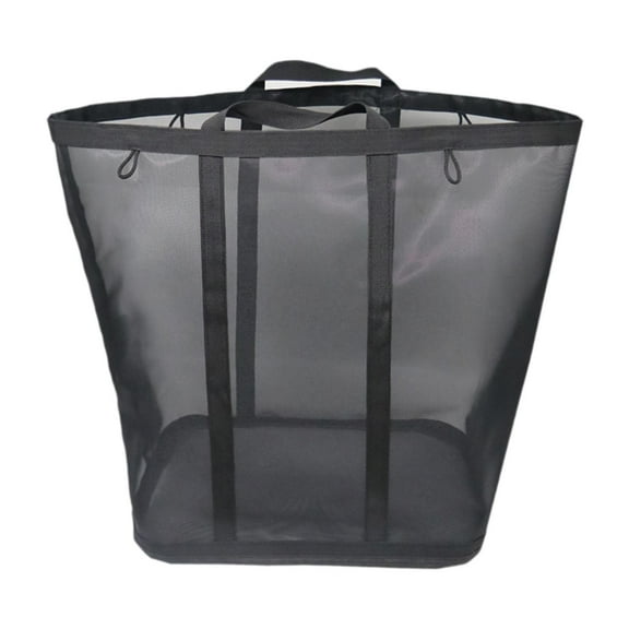 Milageto Mesh Laundry Basket Folding Laundry Hamper for Vacation Essentials small
