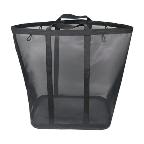 Bolsa Mesh Beach Camping Hand Bag Cesta de lavandería Manejo portátil Bolsa de baño Bolsa de baño plegable Casa de lavandería para juguetes Genma de gimnasia pequeño