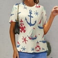 thumbnail image 3 of Nautical Adventure -1 Women's T-Shirt Short Sleeve T Shirts Tops Tee Ladies Loose T, 3 of 7