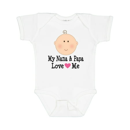 

Inktastic Nana and Papa Love Me Grandchild Gift Baby Boy or Baby Girl Bodysuit
