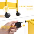 thumbnail image 6 of KINGRACK Slim Storage Cart,3-Tier Metal Utility Rolling Cart with Wheels, Slide Out Storage Cart, Art Craft Storage Organizer Cart for Livingroom Bathroom Bedroom Office Narrow Place Yellow, 6 of 8