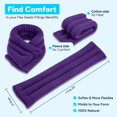 thumbnail image 6 of SunnyBay Microwave Heating Pad, Microwavable Heated Neck and Shoulder Wrap for Moist Hot or Cold Therapy, Lightly Weighted with Moldable Flaxseed, Cotton and Fleece Surface, 26x6 Inches, Purple, 6 of 6