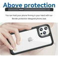 thumbnail image 2 of Case for iPhone 12 Pro Max Case Slim Dropproof [Defend from Drop/Scratch/Slip/Fingerprint] Clear Acrylic Hard Back Soft TPU Bumper Hybrid Phone Cover for iPhone 12 Pro MaxBlack, 2 of 8