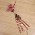 thumbnail image 1 of Campanillas de viento luminosas en forma de mariposa para interiores decoración de patio regalo de cumpleaños Tubo de aluminio rosa Cola Campanas de viento, 1 of 7