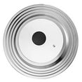 thumbnail image 3 of Cook N Home Stainless Steel with Glass Center Universal Lid, Fits 8, 10.25, 11, and 12-Inch, Silver, 3 of 6